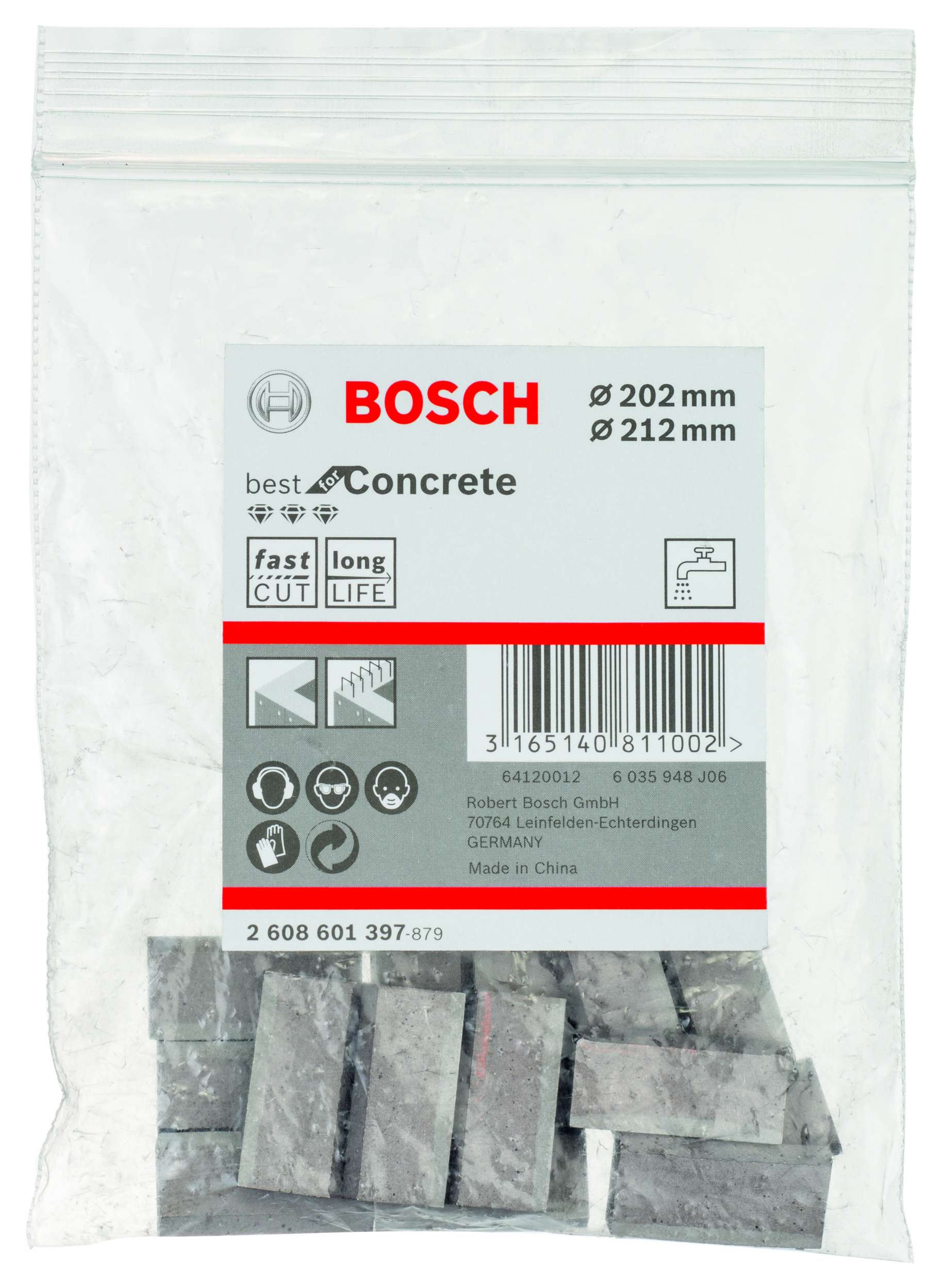 Bosch - Best Serisi Elmas Sulu Karot Uç Segman 202-212 mm İçin 14 Parça