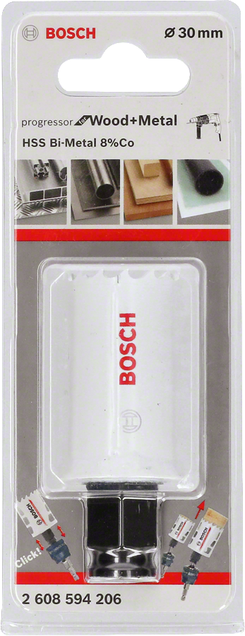 Bosch - Yeni Progressor Serisi Ahşap ve Metal için Delik Açma Testeresi (Panç) 30 mm