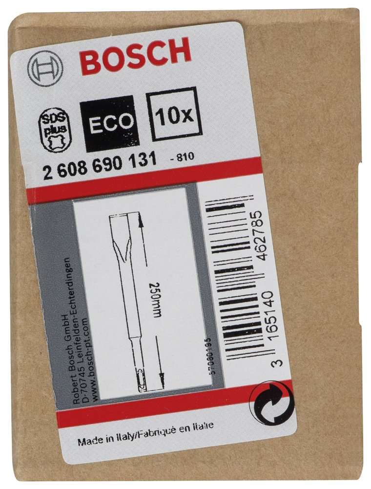 Bosch - SDS-Plus Şaftlı Yassı Keski 250*20 mm 10'lu