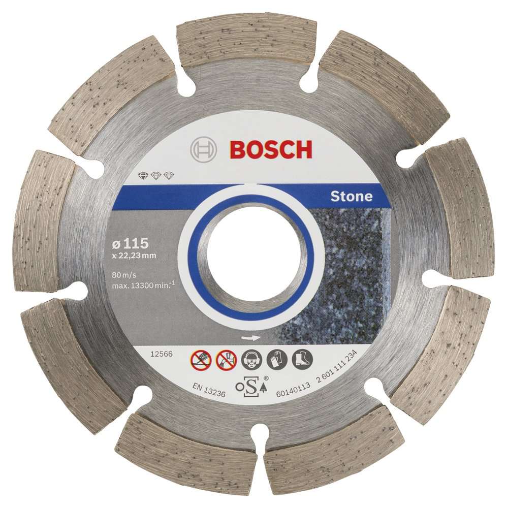 Bosch - Standard Seri Taş İçin, 9+1 Elmas Kesme Diski Set 115 mm