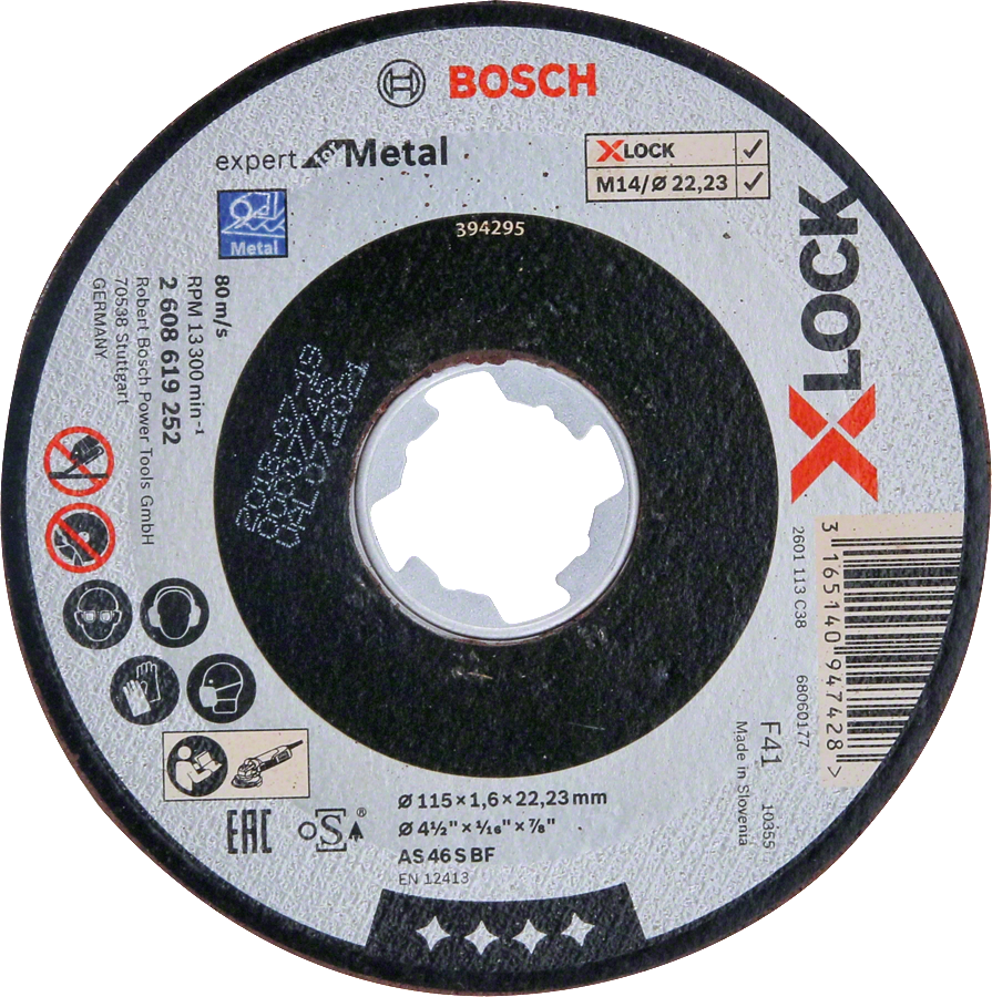 Bosch - X-LOCK - 115*1,6 mm Expert Serisi Düz Metal Kesme Diski (Taş)