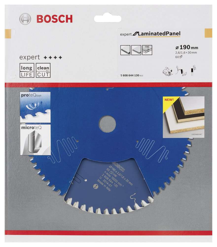 Bosch - Expert Serisi Lamine Panel için Daire Testere Bıçağı 190*30 mm 60 Diş
