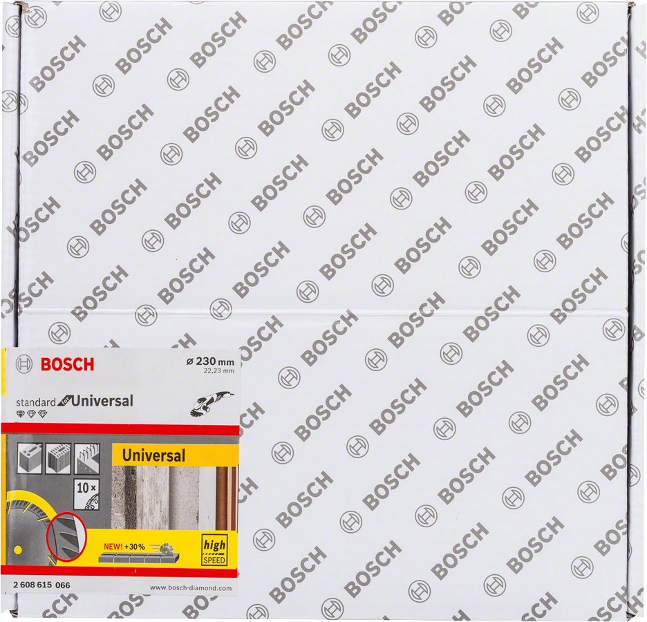 Bosch - Standard Seri Genel Yapı Malzemeleri İçin Elmas Kesme Diski 230 mm 10'lu Paket