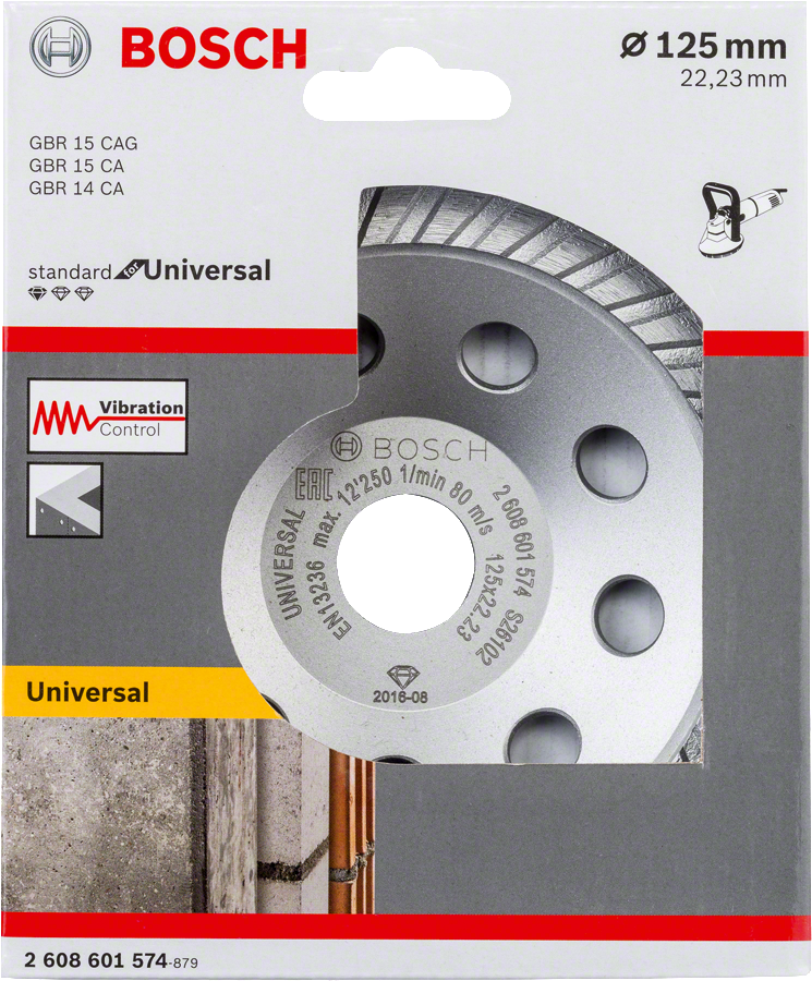 Bosch - Standart Seri Universal Turbo Elmas Çanak Disk 125 mm