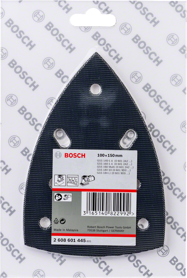 Bosch - Pıtrak Tutturmalı Delta Zımpara Tabanı (100x150 mm)