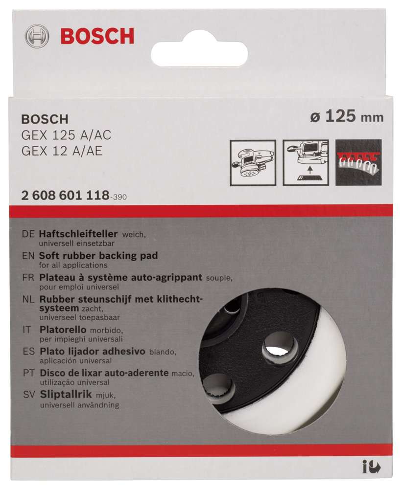 Bosch - 125 mm Zımpara Tabanı Yumuşak (GEX)