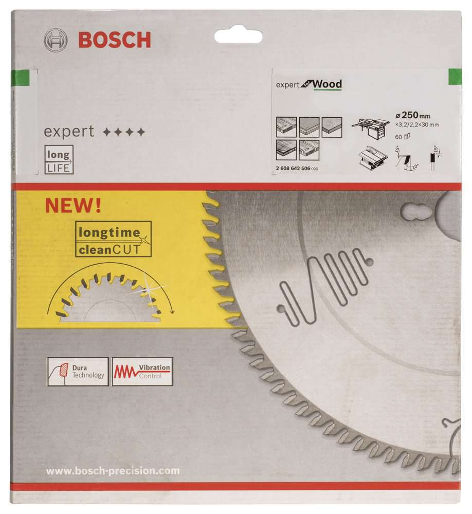 Bosch - Expert Serisi Ahşap için Daire Testere Bıçağı 250*30 mm 60 Diş