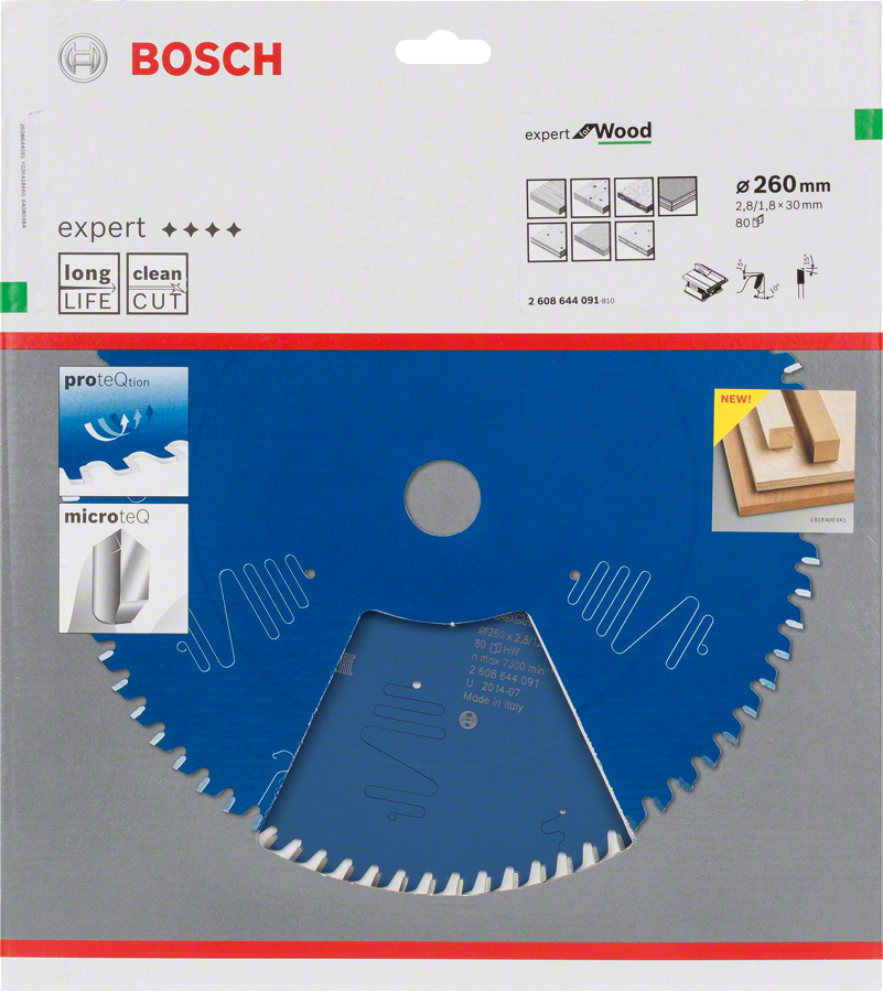 Bosch - Expert Serisi Ahşap için Daire Testere Bıçağı 260*30 mm 80 Diş