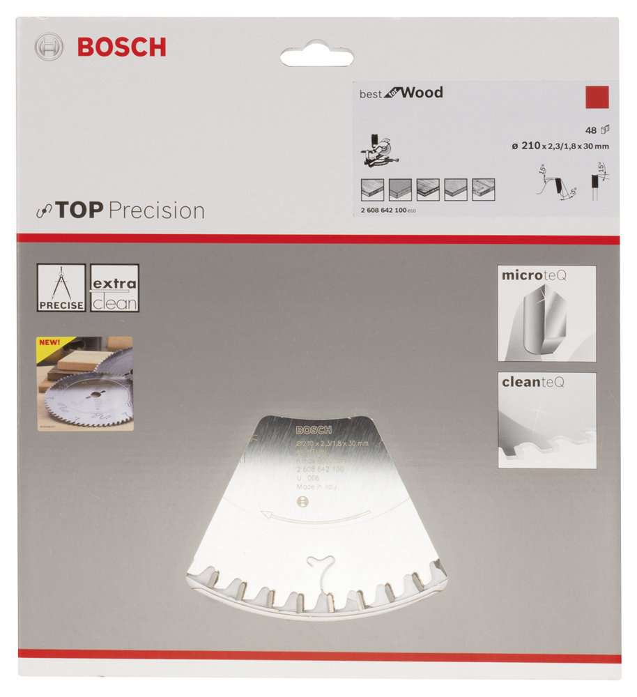 Bosch - Best Serisi Hassas Kesim Ahşap için Daire Testere Bıçağı 210*30 mm 48 Diş