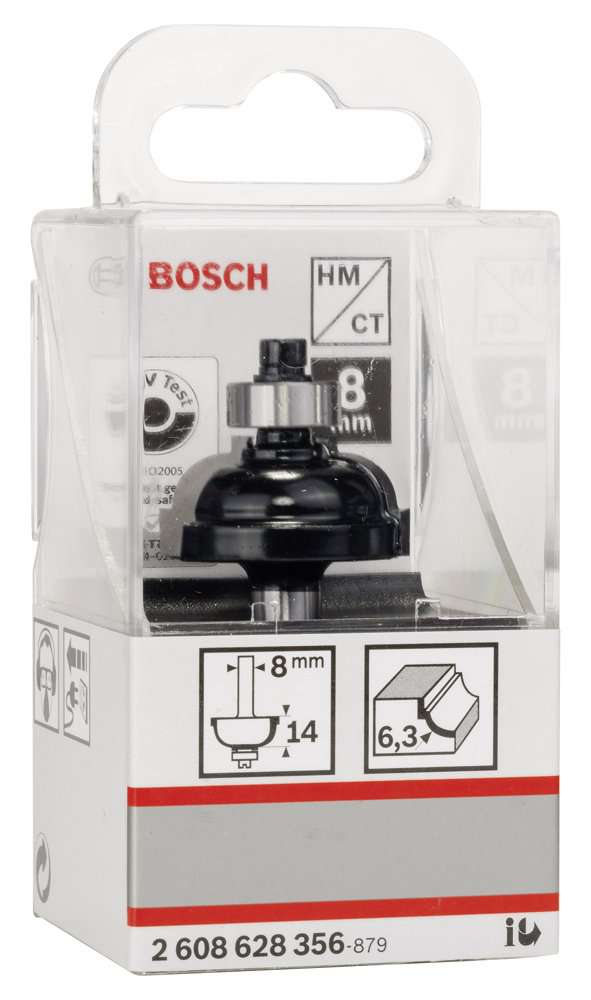Bosch - Standard Seri Ahşap İçin Çift Oluklu Sert Metal Kenar Biçimlendirme Frezesi 8*28,5*54mm