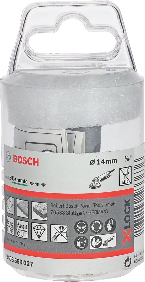 Bosch - X-LOCK - Best Serisi, Taşlama İçin Seramik Kuru Elmas Delici 14*30 mm