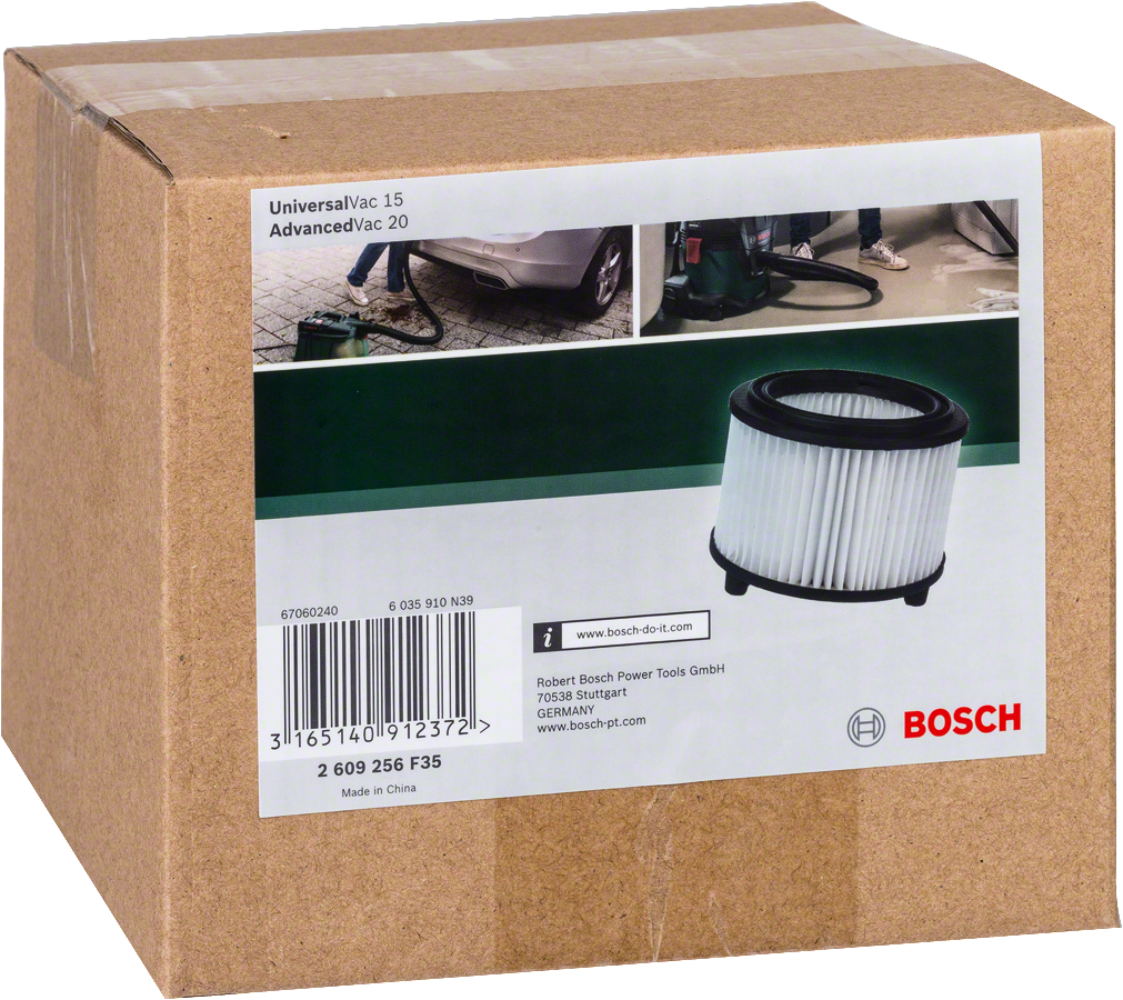 Bosch - Elektrikli Süpürgeler İçin Kaset filtre (EasyVac 3, UniversalVac 15 ve AdvancedVac 20 için uygun)