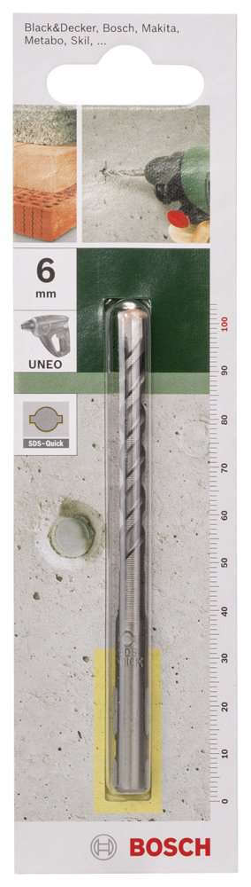 Bosch - SDS-Quick, Uneo için Beton Matkap Ucu 6*100 mm
