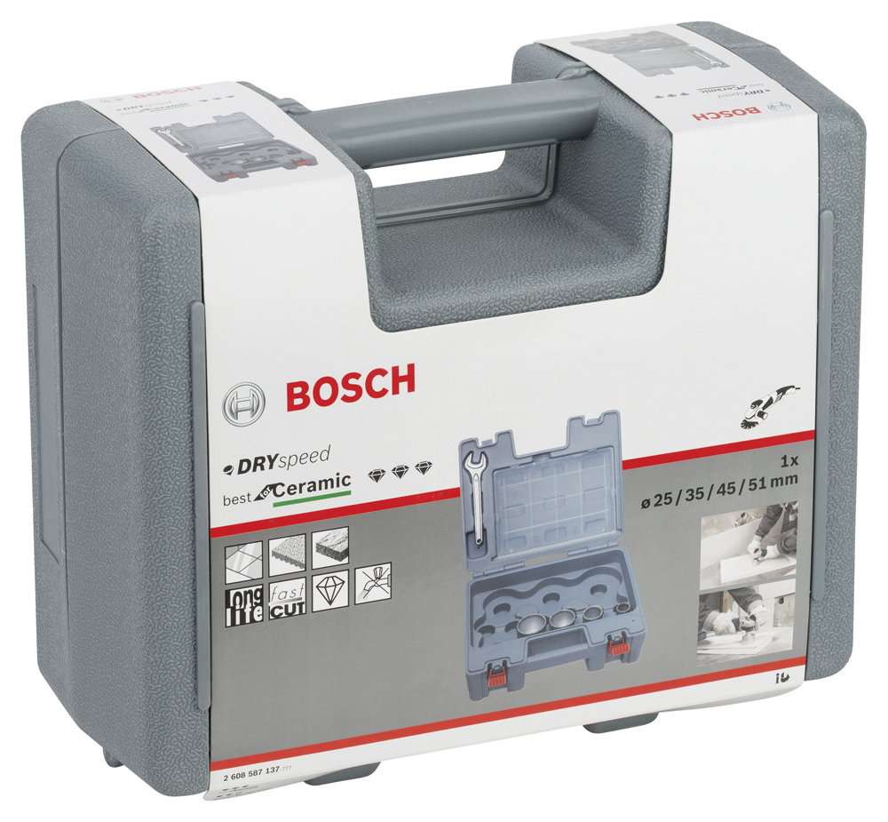 Bosch - Best Serisi, Taşlama İçin Seramik Kuru Elmas Delici 25/35/45/51 mm 4 Parça Set