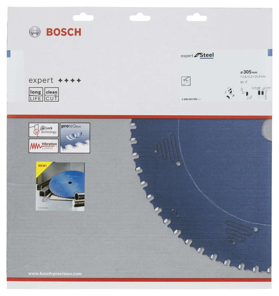 Bosch - Expert Serisi Metal için Daire Testere Bıçağı 305*25,40 mm 80 Diş