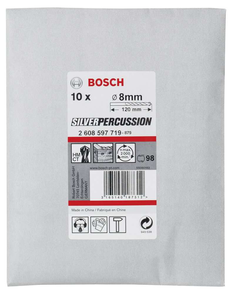 Bosch - cyl-3 Serisi, Beton Matkap Ucu 8*120 mm 10'lu Paket