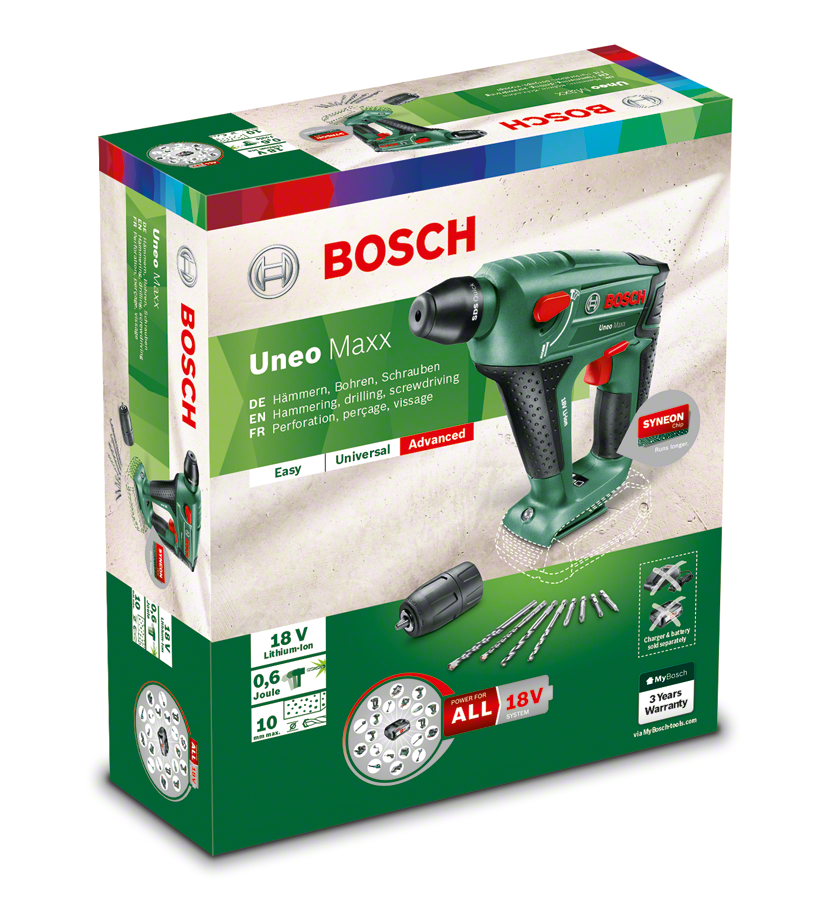Bosch UNEO MAXX 18 V Kırıcı Delici (Solo)