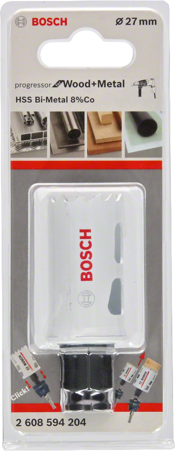 Bosch - Yeni Progressor Serisi Ahşap ve Metal için Delik Açma Testeresi (Panç) 27 mm