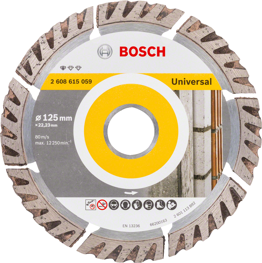 Bosch - Standard Seri Genel Yapı Malzemeleri İçin Elmas Kesme Diski 125 mm