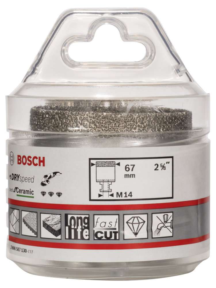 Bosch - Best Serisi, Taşlama İçin Seramik Kuru Elmas Delici 67*35 mm