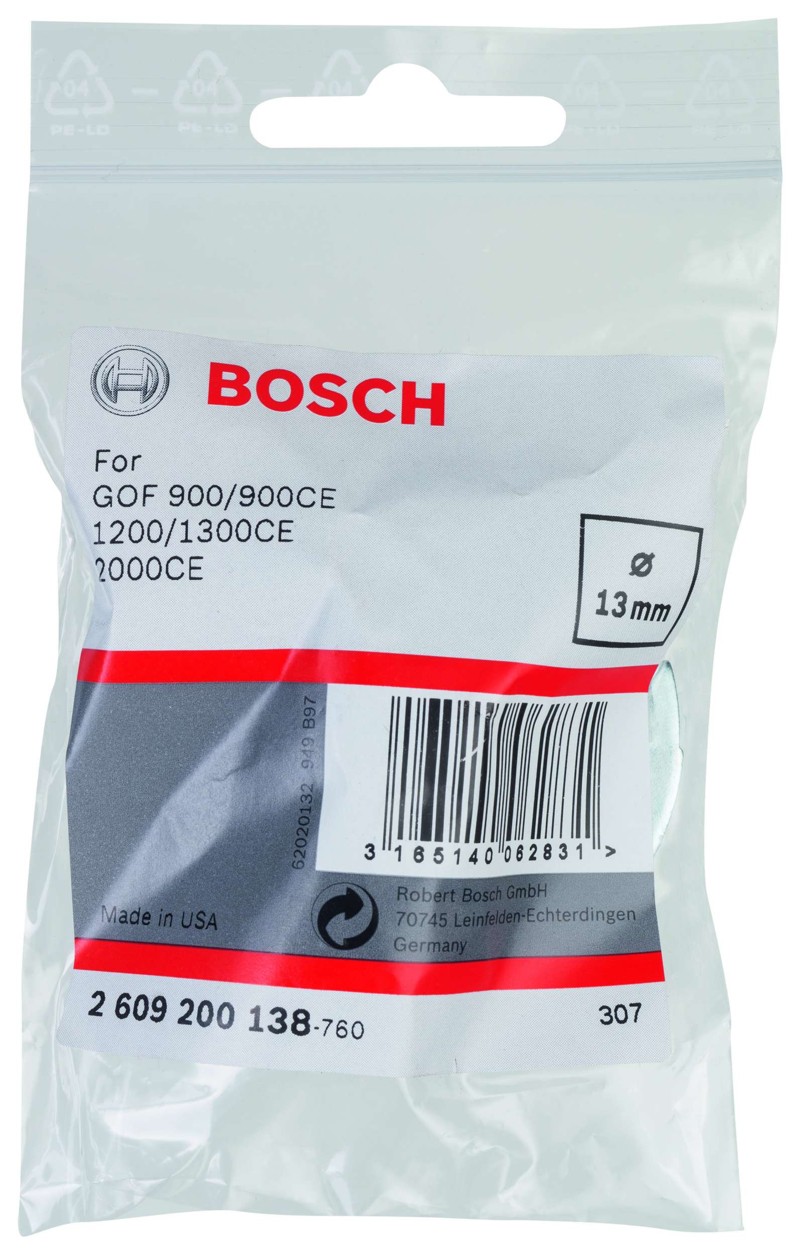 Bosch - Freze Kopyalama Sablonu 13 mm