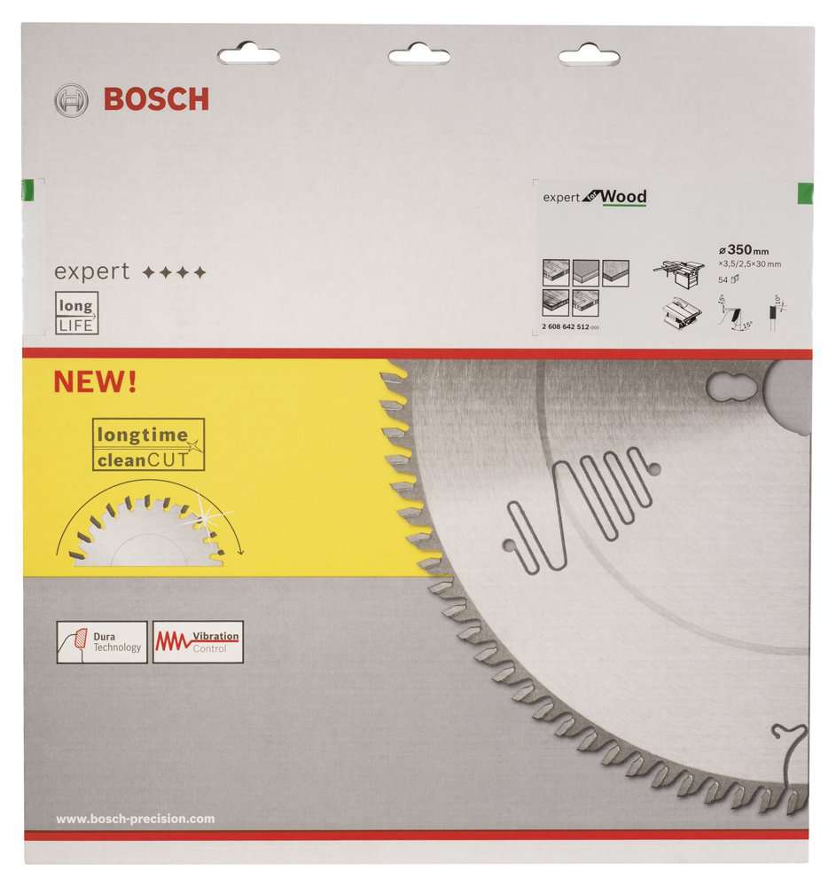 Bosch - Expert Serisi Ahşap için Daire Testere Bıçağı 350*30 mm 54 Diş