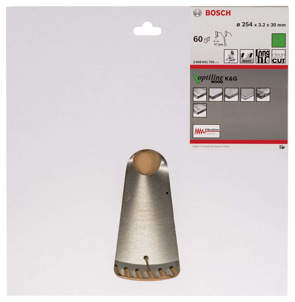 Bosch - Optiline Serisi Ahşap için Daire Testere Bıçağı 254*30 mm 60 Diş