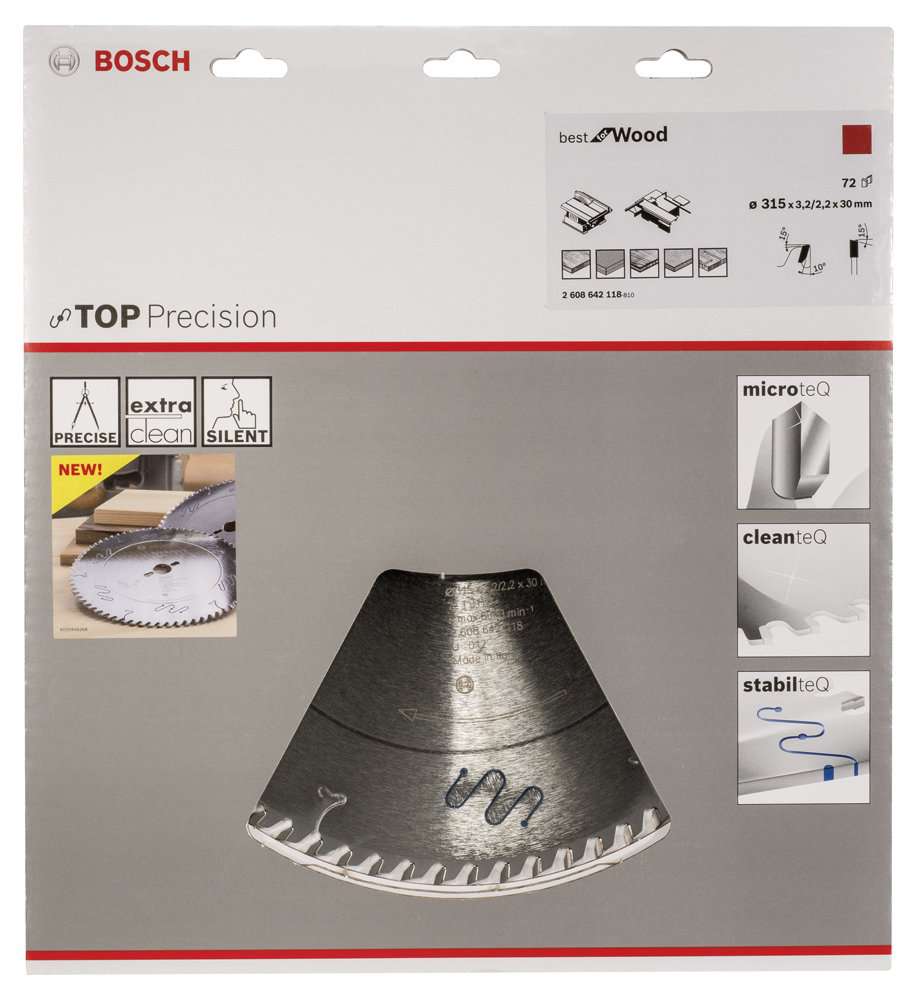 Bosch - Best Serisi Hassas Kesim Ahşap için Daire Testere Bıçağı 315*30 mm 72 Diş