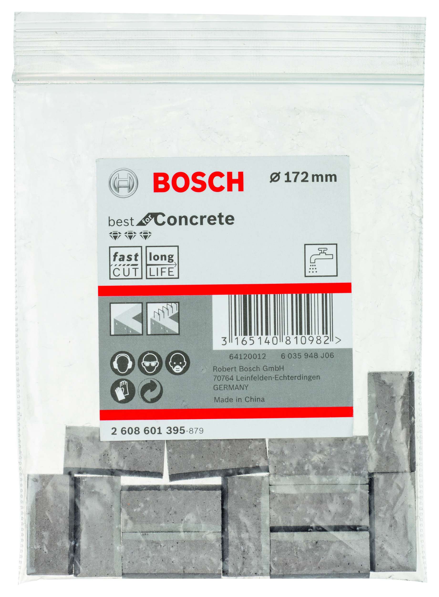 Bosch - Best Serisi Elmas Sulu Karot Uç Segmanı 172 mm İçin 12 Parça