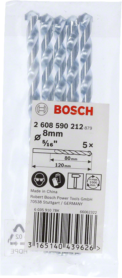 Bosch - cyl-1 Serisi, Beton Matkap Ucu 8*120 mm 5'li Paket