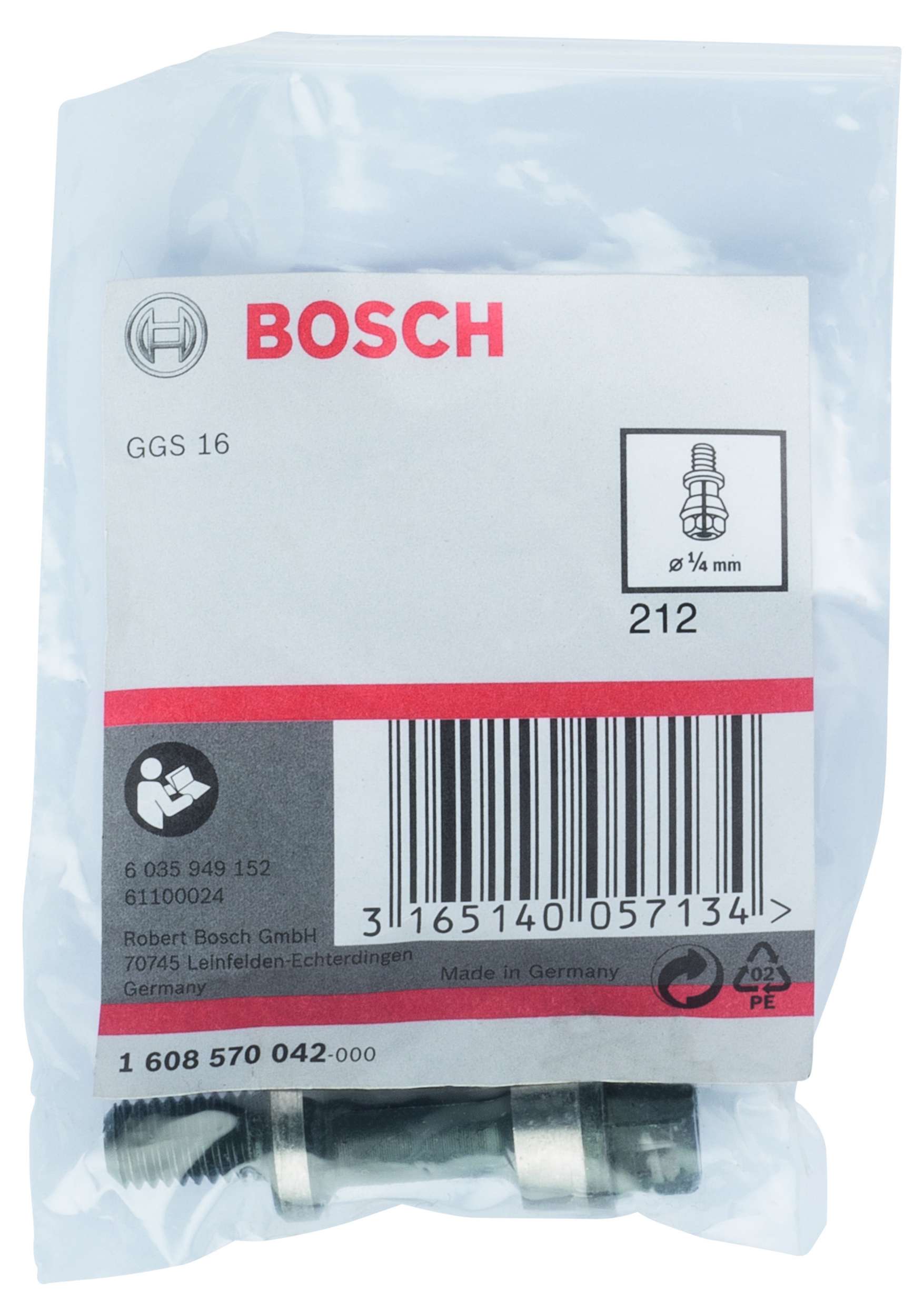 Bosch - GGS 16 Sıkma Somunlu Penset 1/4''
