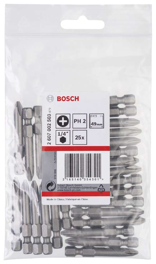 Bosch - Extra Hard Serisi Vidalama Ucu PH2*49 mm 25'li