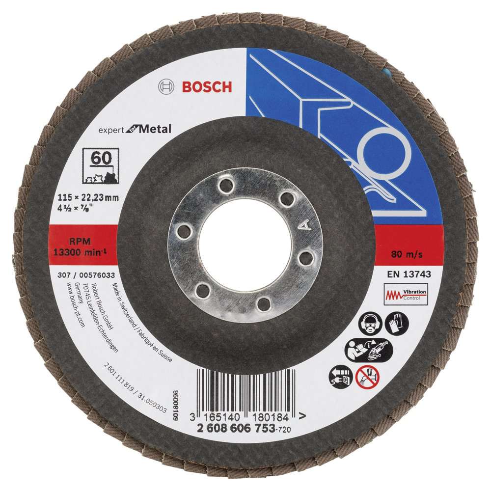 Bosch - 115 mm 60 Kum Expert Serisi Metal Flap Disk