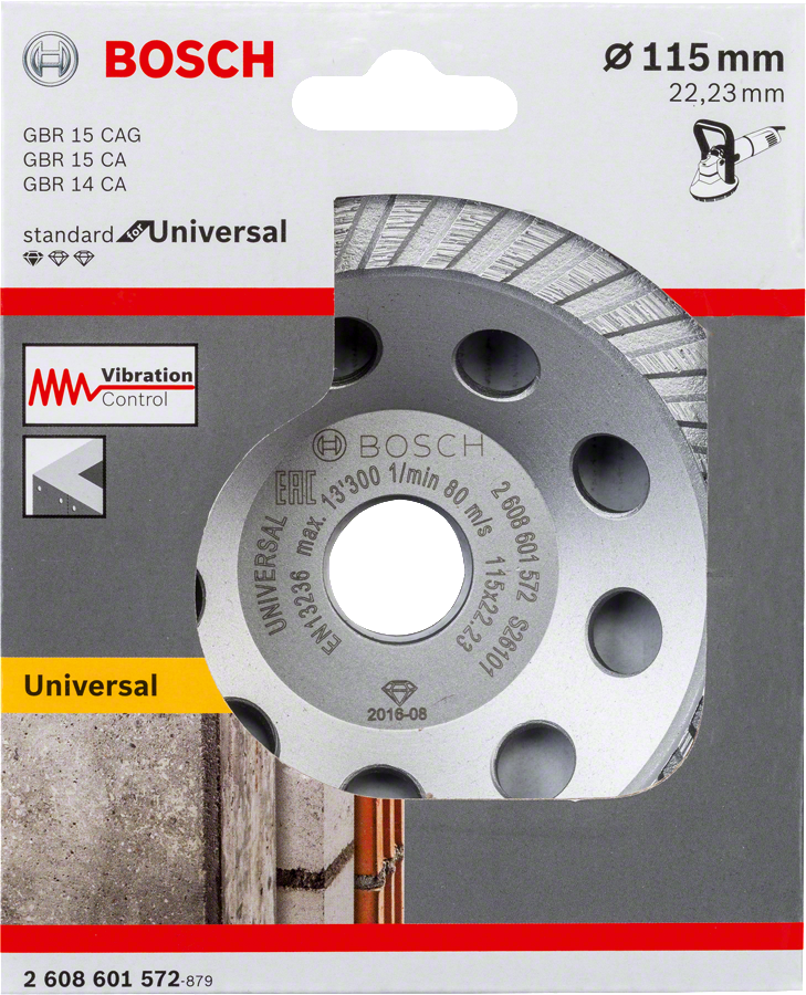 Bosch - Standart Seri Universal Turbo Elmas Çanak Disk 115 mm