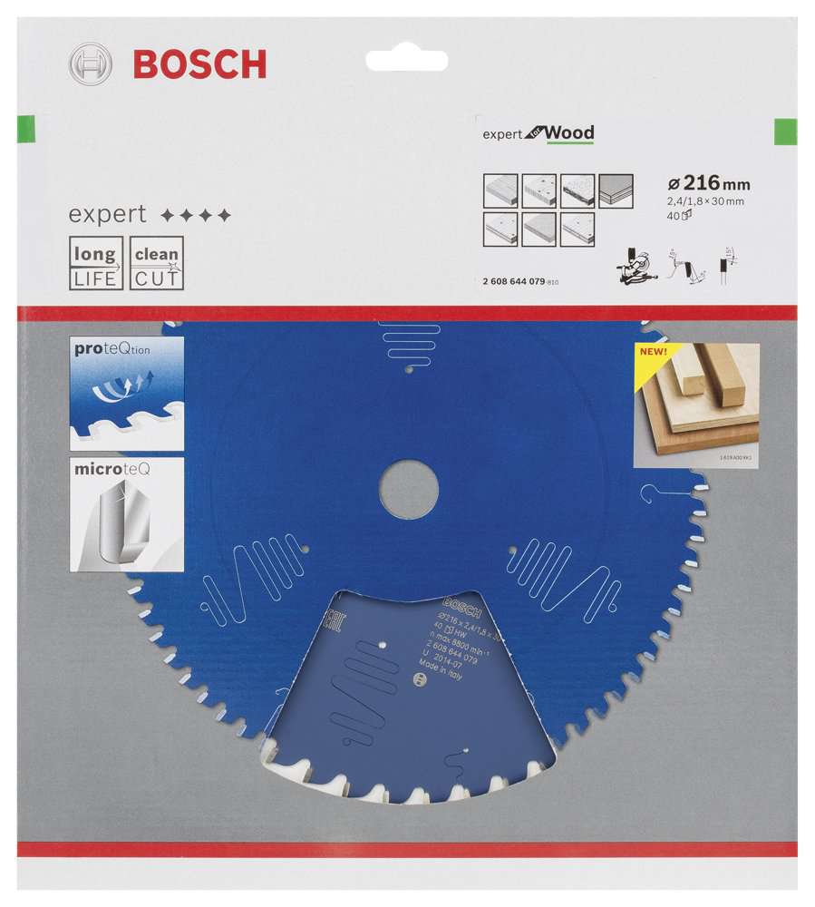 Bosch - Expert Serisi Ahşap için Daire Testere Bıçağı 216*30 mm 40 Diş