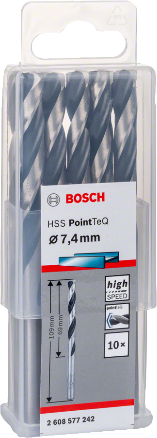 Bosch - HSS-PointeQ Metal Matkap Ucu 7,4 mm 10'lu