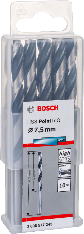 Bosch - HSS-PointeQ Metal Matkap Ucu 7,5 mm 10'lu