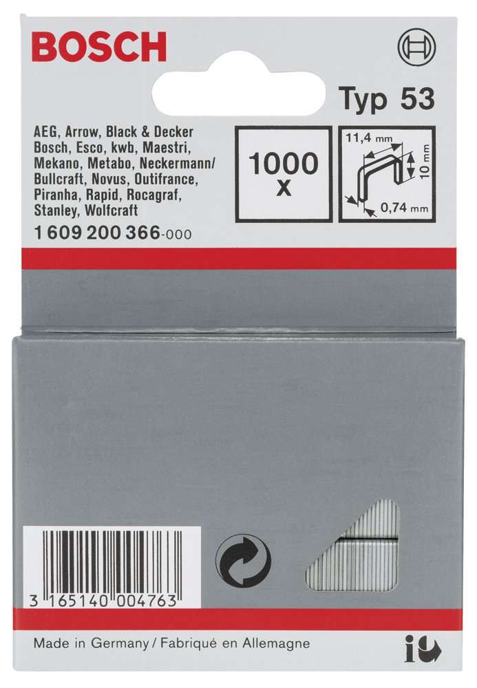 Bosch - Zımba Teli Tip 53 11,4*0,74*10 mm