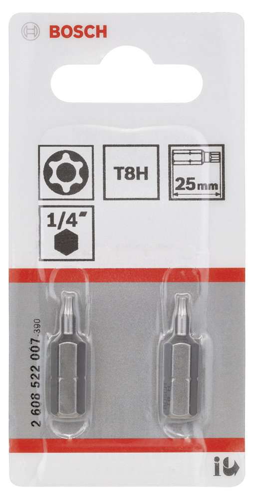 Bosch - Extra Hard Serisi Security-Torx® Vidalama Ucu T8H*25 mm 2'li