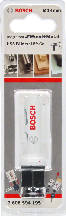 Bosch - Yeni Progressor Serisi Ahşap ve Metal için Delik Açma Testeresi (Panç) 14 mm