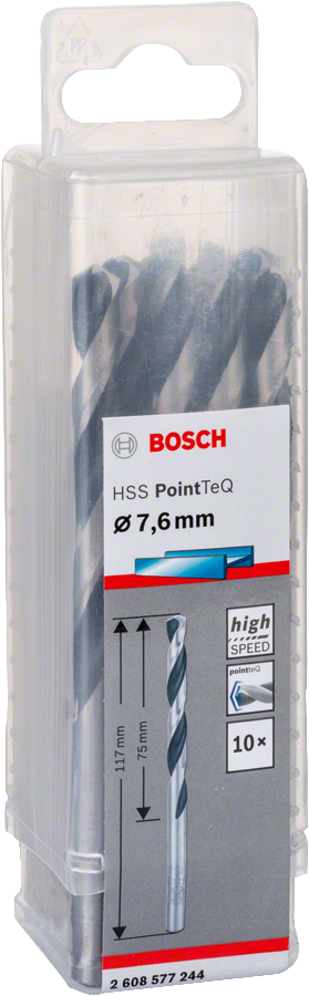 Bosch - HSS-PointeQ Metal Matkap Ucu 7,6 mm 10'lu