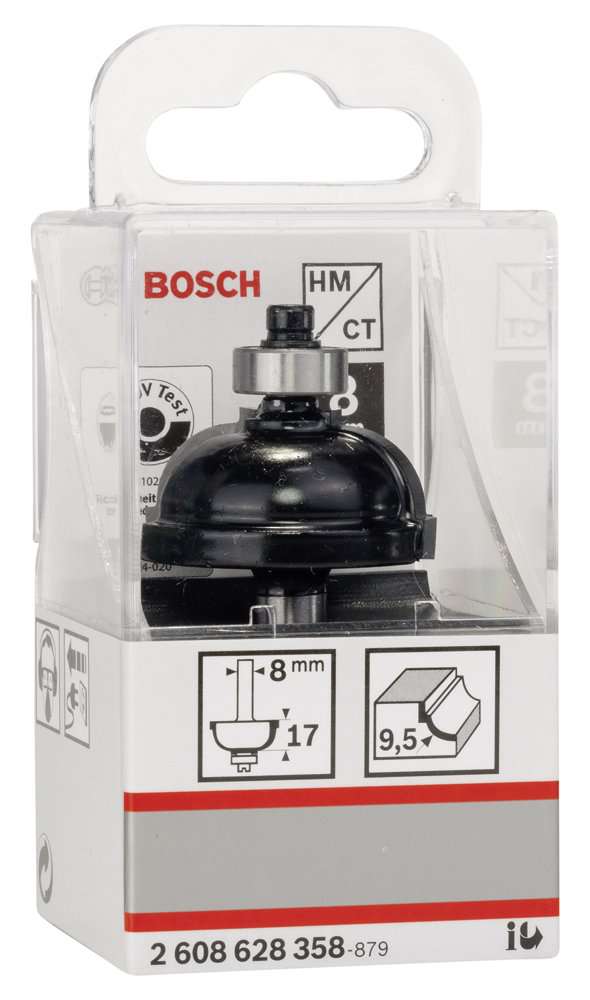 Bosch - Standard Seri Ahşap İçin Çift Oluklu Sert Metal Kenar Biçimlendirme Frezesi 8*35*59mm