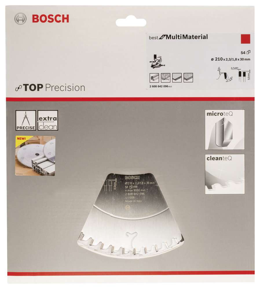 Bosch - Best Serisi Hassas Kesim Çoklu Malzeme için Daire Testere Bıçağı 210*30 mm 54 Diş