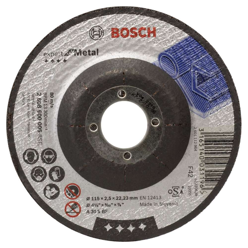 Bosch - 115*2,5 mm Expert Serisi Bombeli Metal Kesme Diski (Taş)
