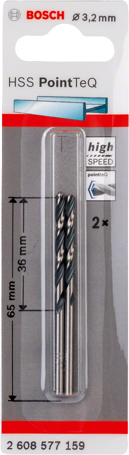 Bosch - HSS-PointeQ Metal Matkap Ucu 3,2 mm 2'li