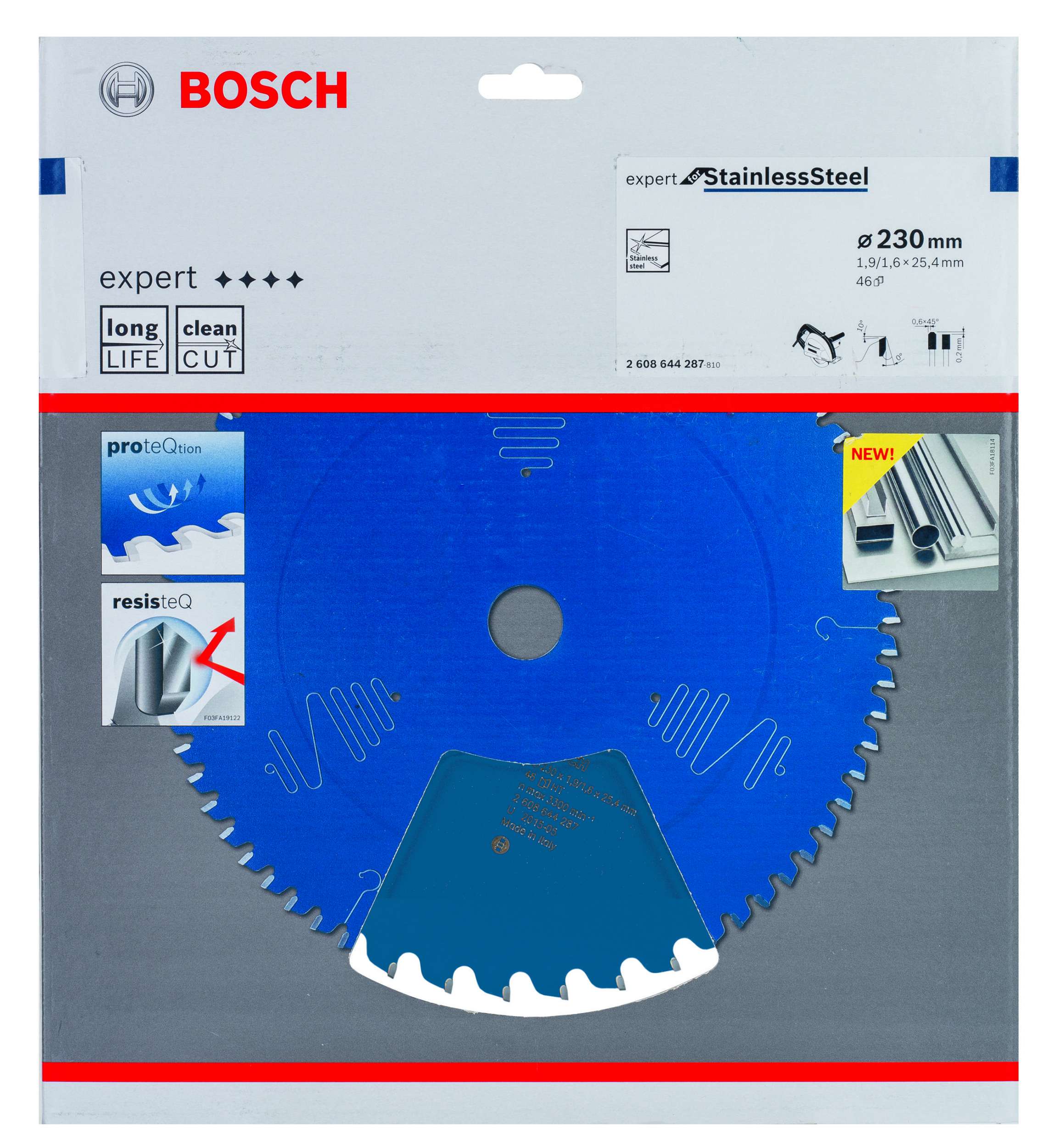 Bosch - Expert Serisi Paslanmaz Çelik için Daire Testere Bıçağı 230*25,4 mm 46 Diş