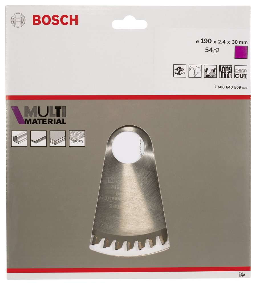 Bosch - Standard for Serisi Çoklu Malzeme için Daire Testere Bıçağı 190*30 mm 54 Diş