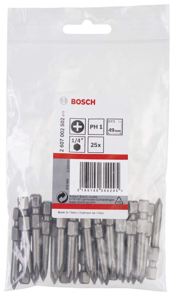 Bosch - Extra Hard Serisi Vidalama Ucu PH1*49 mm 25'li