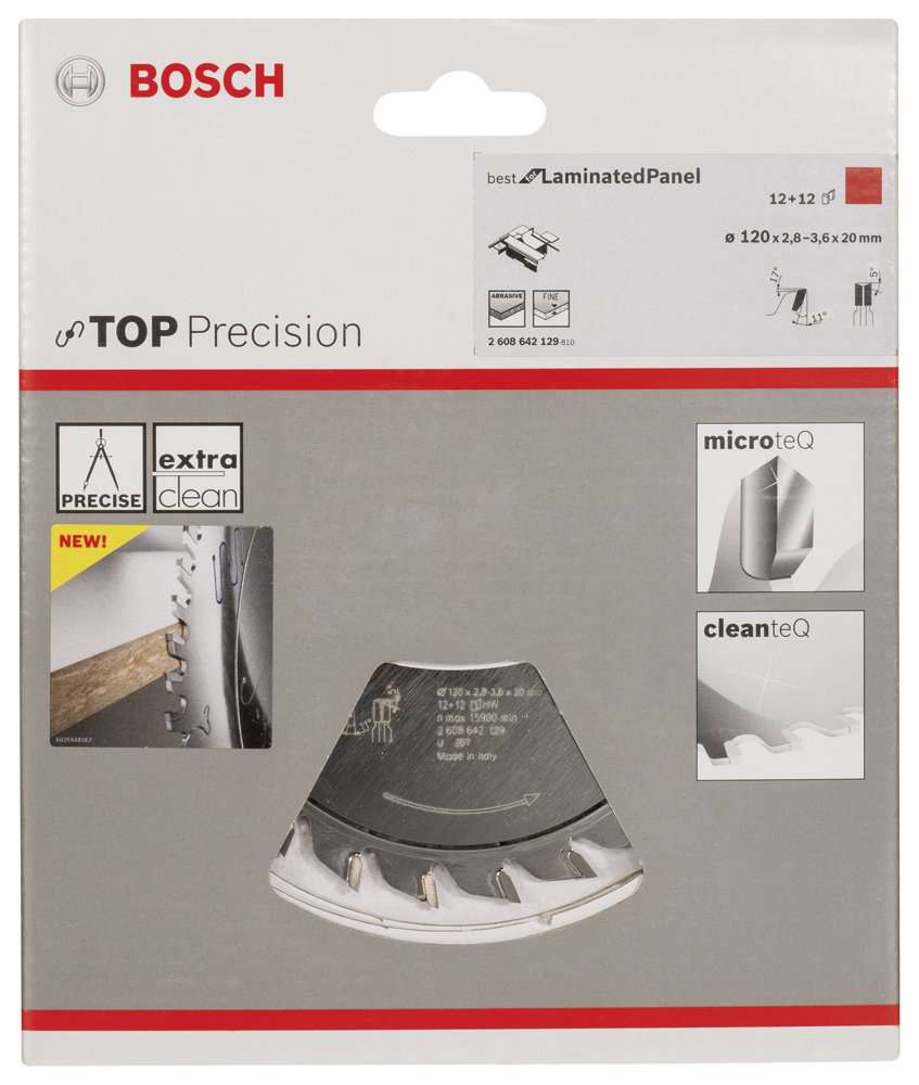Bosch - Best Serisi Hassas Kesim Lamine Panel için Ön Çizme Bıçağı 120*20 mm 12+12 Diş