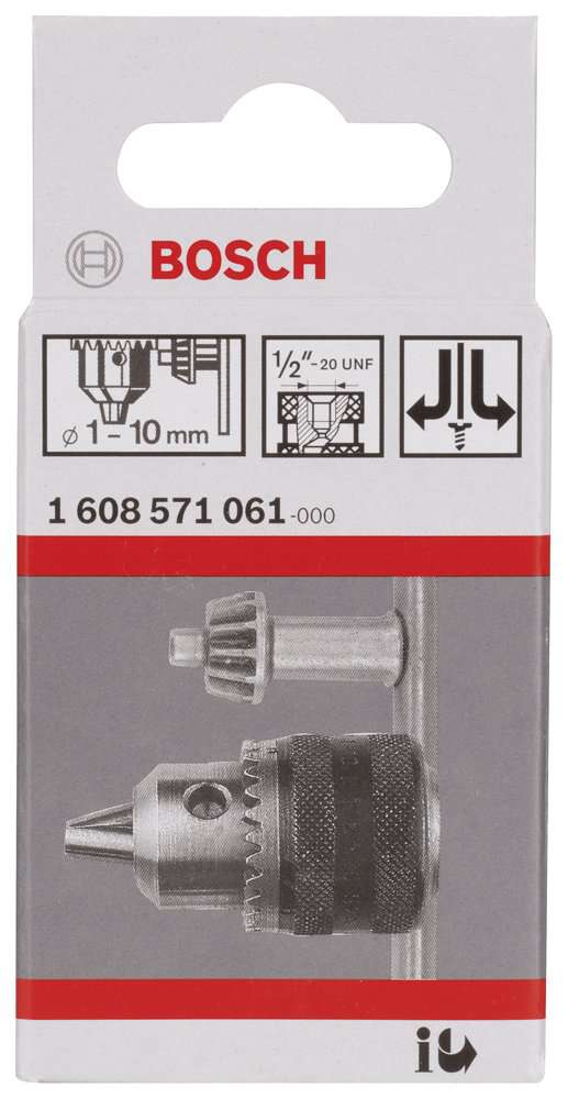 Bosch - 1-10 mm - 1/2''-20 Anahtarlı Mandren